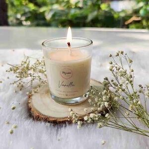 Vanilla Scented Candle in Glass Jar